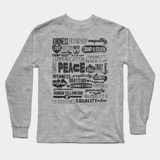 Path to Peace - Peace Words Long Sleeve T-Shirt